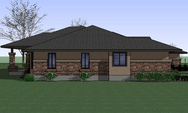 Home Plan Left Elevation of this 3-Bedroom,2813 Sq Ft Plan -117-1078