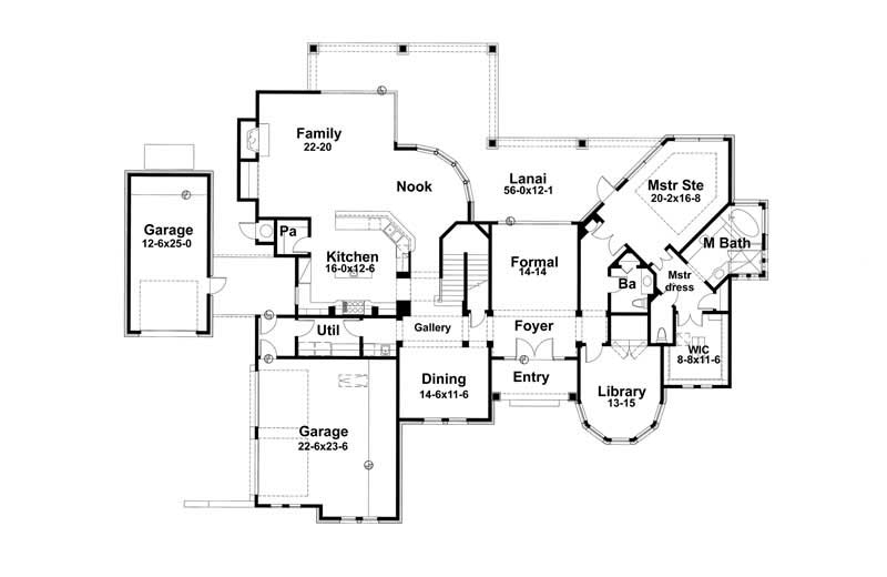 Floor Plan First Story of Plan #117-1080