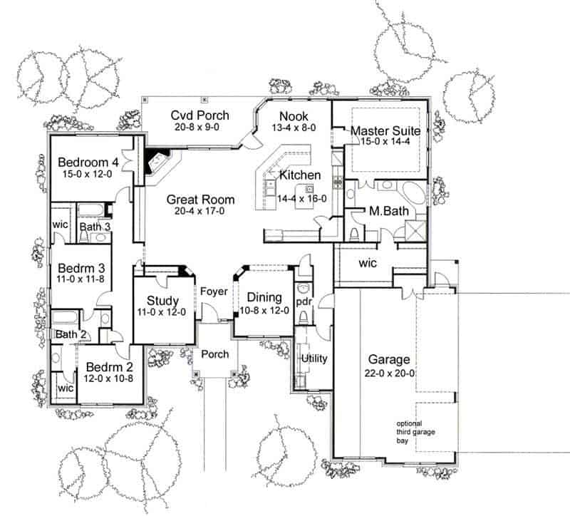 Floor Plan First Story of Plan #117-1083