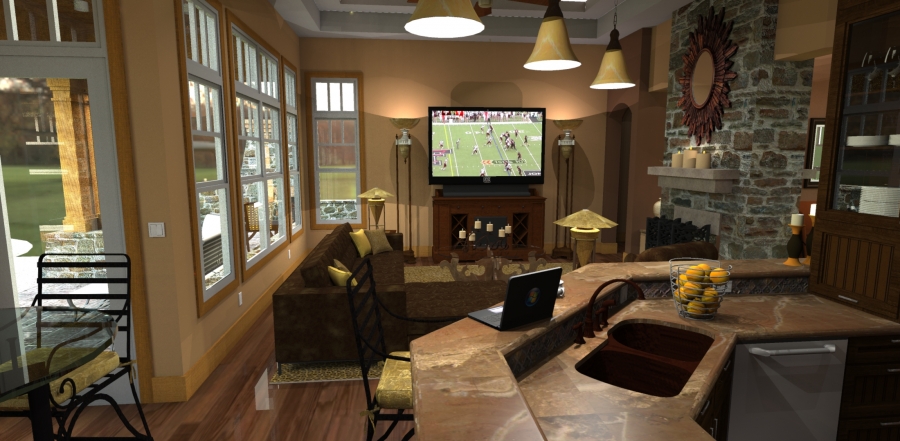 Living Room of this 3-Bedroom, 2091 Sq Ft Plan - 117-1092