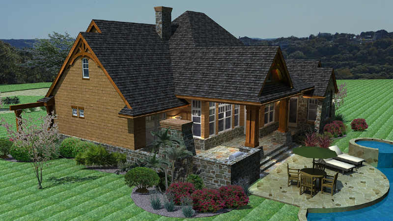 Right Elevation of this 3-Bedroom,2091 Sq Ft Plan -2091