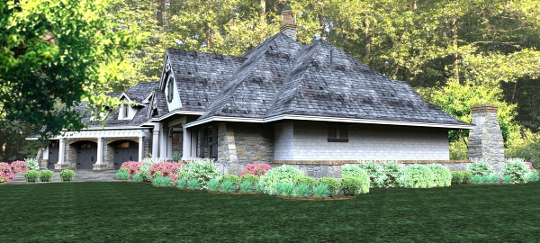 Home Plan Right Elevation of this 3-Bedroom,2495 Sq Ft Plan -117-1094
