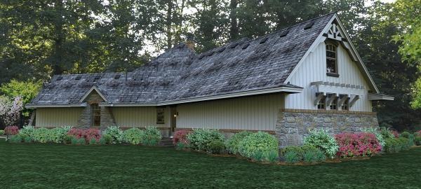 Home Plan Left Elevation of this 3-Bedroom,2495 Sq Ft Plan -117-1094