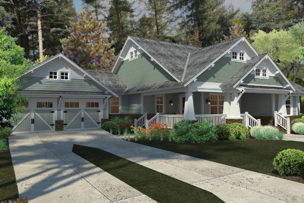 Front View of this 3-Bedroom, 1879 Sq Ft Plan - 117-1095