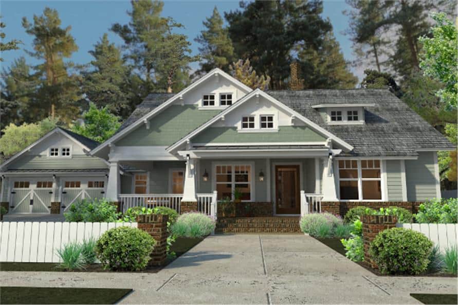 Front View of this 3-Bedroom, 1879 Sq Ft Plan - 117-1095