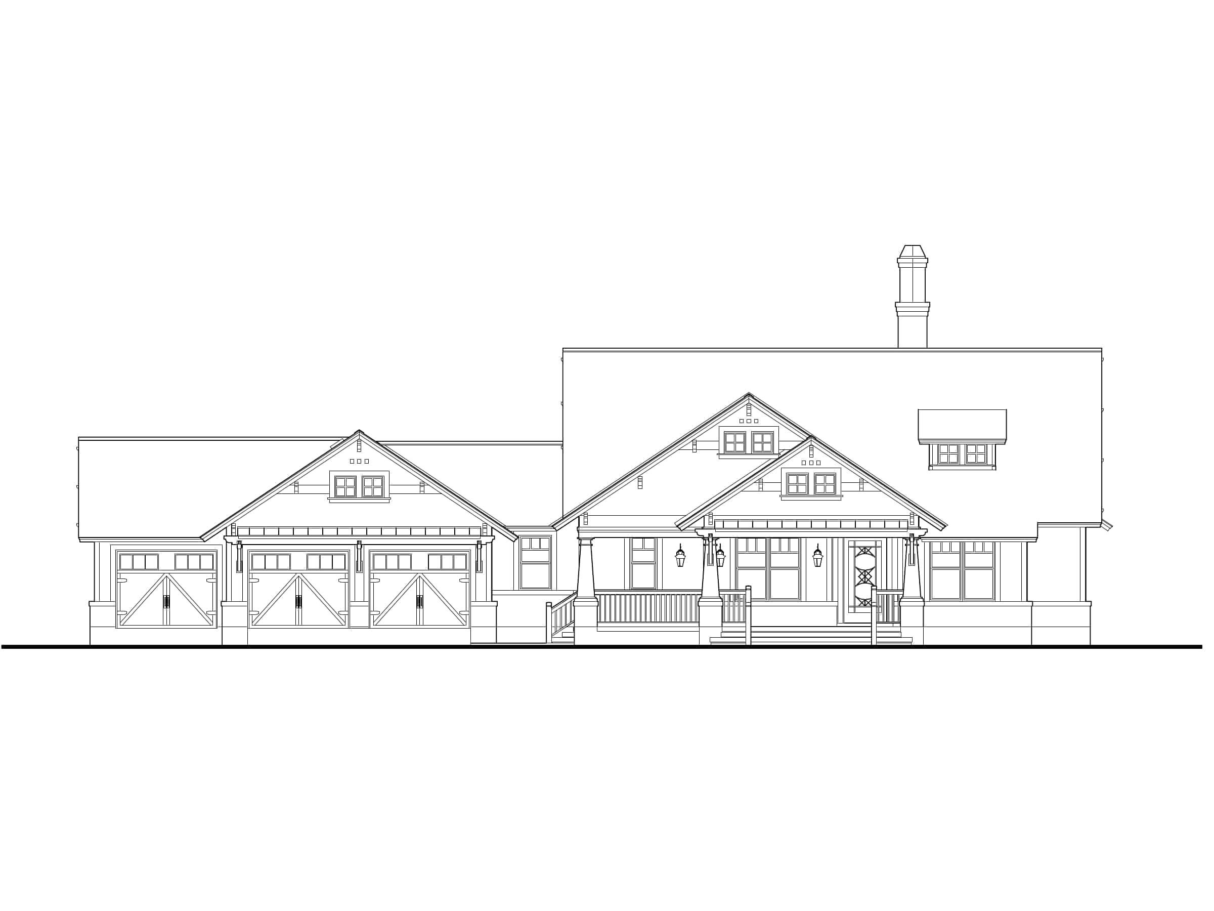 Home Plan Front Elevation of this 3-Bedroom,1879 Sq Ft Plan -117-1095