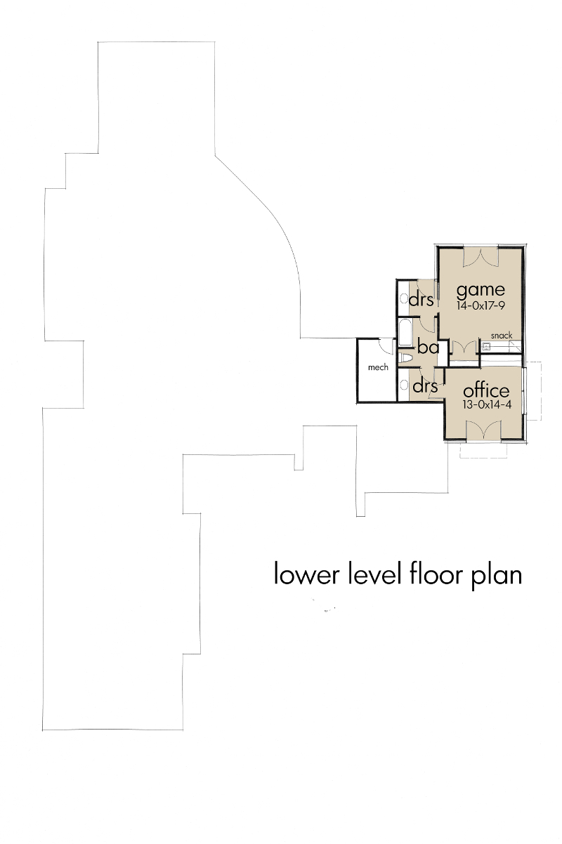 Floor Plan Second Story of Florida Style Plan #117-1097