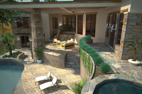 Patio of this 3-Bedroom, 3638 Sq Ft Plan - 117-1097
