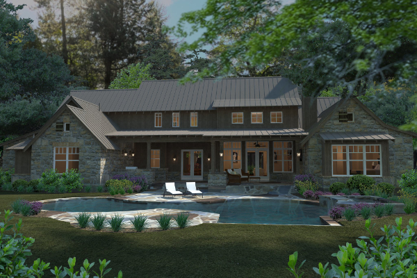 Rear View of this 4-Bedroom,4164 Sq Ft Plan -4164
