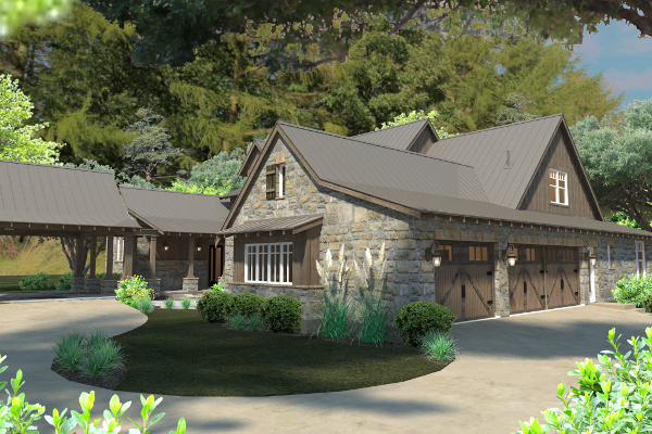 Right Side View of this 4-Bedroom,4164 Sq Ft Plan -4164