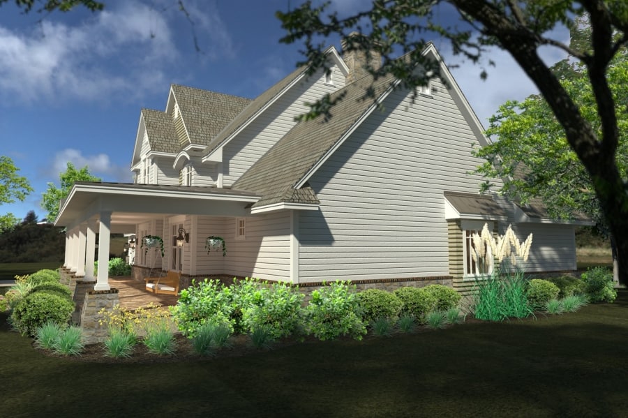 Right Side View of this 4-Bedroom,2414 Sq Ft Plan -117-1100