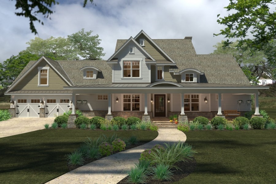 Front View of this 4-Bedroom,2414 Sq Ft Plan -117-1100