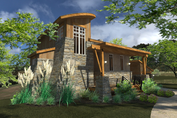 Left Side View of this 2-Bedroom,985 Sq Ft Plan -985