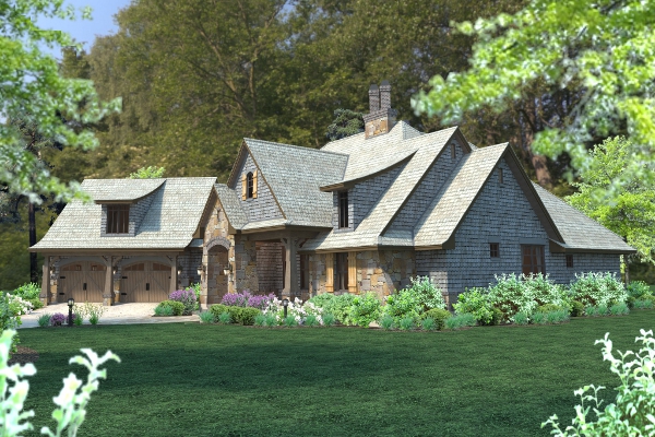 Right Side View of this 4-Bedroom, 2482 Sq Ft Plan - 117-1102