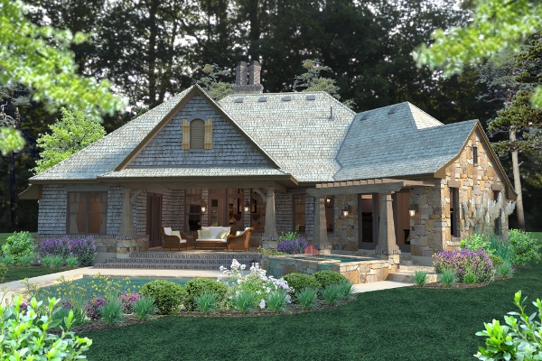 Rear View of this 4-Bedroom, 2482 Sq Ft Plan - 117-1102