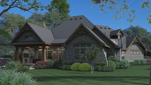 Rear View of this 3-Bedroom, 2847 Sq Ft Plan - 117-1103