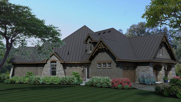 Side View of this 3-Bedroom, 2847 Sq Ft Plan - 117-1103