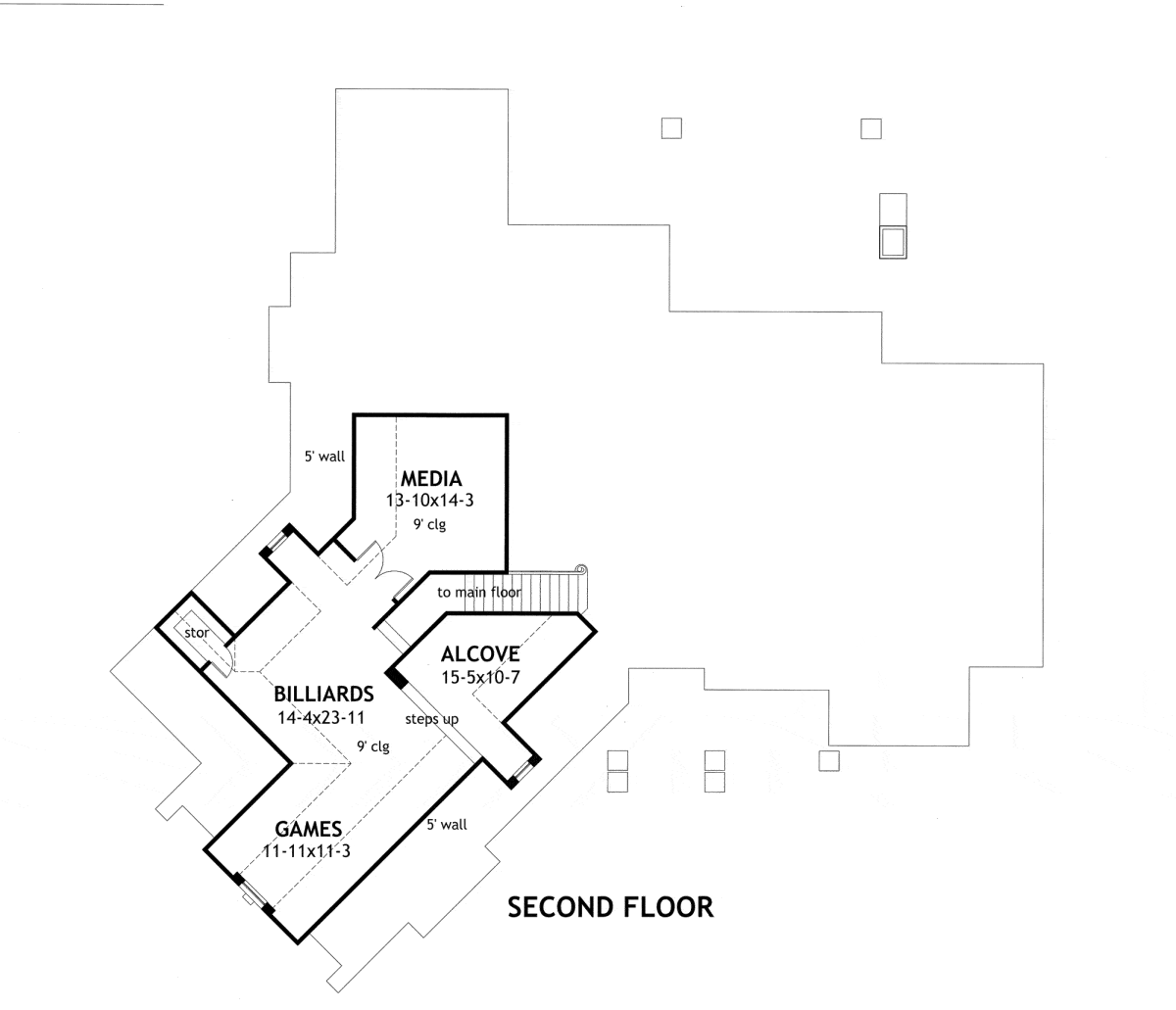 Bonus Room of Texas Style Plan #117-1103