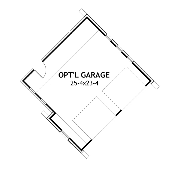 Floor Plan Garage of Bungalow Plan #117-1104