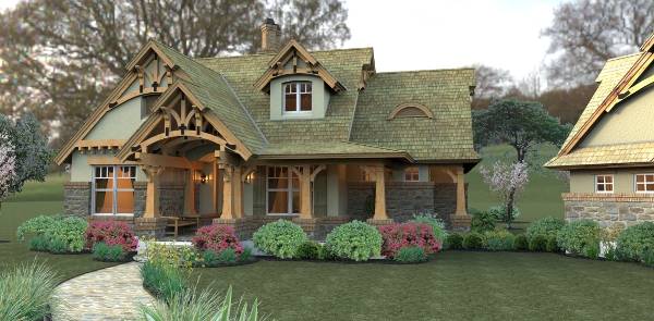Front View of this 3-Bedroom, 1421 Sq Ft Plan - 117-1104