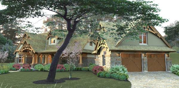 Garage of this 3-Bedroom, 1421 Sq Ft Plan - 117-1104