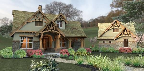 Front View of this 3-Bedroom, 1421 Sq Ft Plan - 117-1104