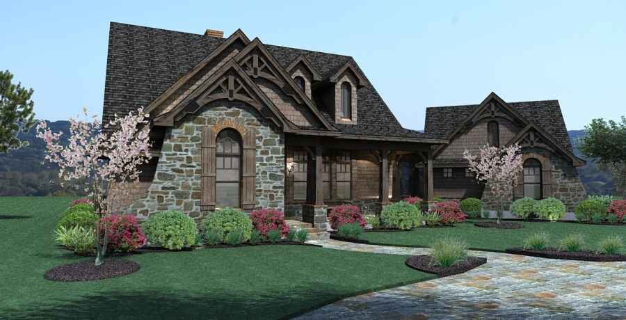 Front View of this 3-Bedroom, 1698 Sq Ft Plan - 117-1105