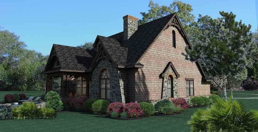 Left Side View of this 3-Bedroom, 1698 Sq Ft Plan - 117-1105