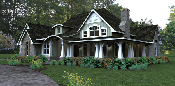 Front View of this 3-Bedroom, 2267 Sq Ft Plan - 117-1106