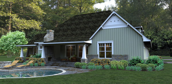 Rear View of this 3-Bedroom, 2267 Sq Ft Plan - 117-1106