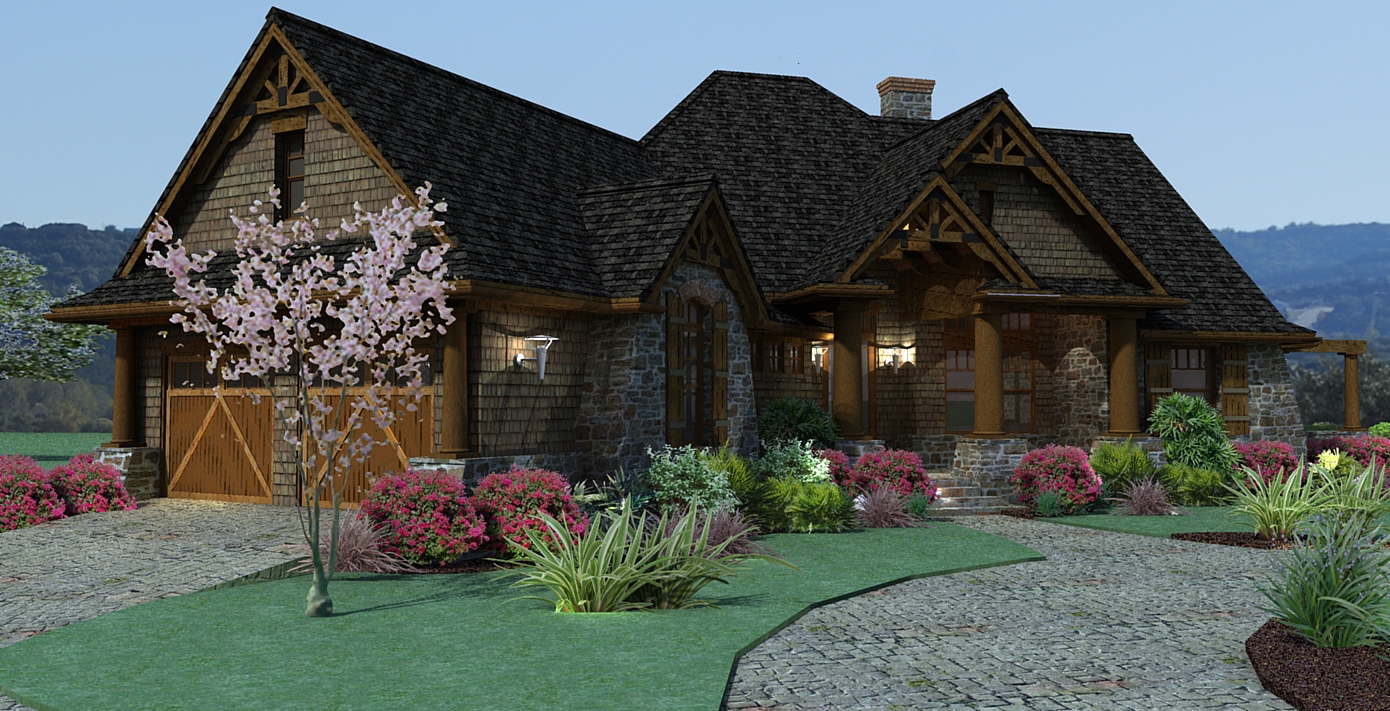 Left Side View of this 3-Bedroom, 1848 Sq Ft Plan - 117-1107