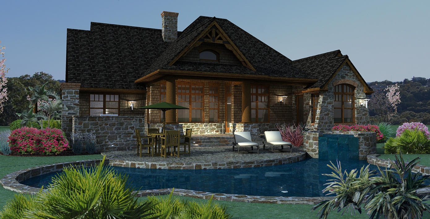 Pool of this 3-Bedroom, 1848 Sq Ft Plan - 117-1107