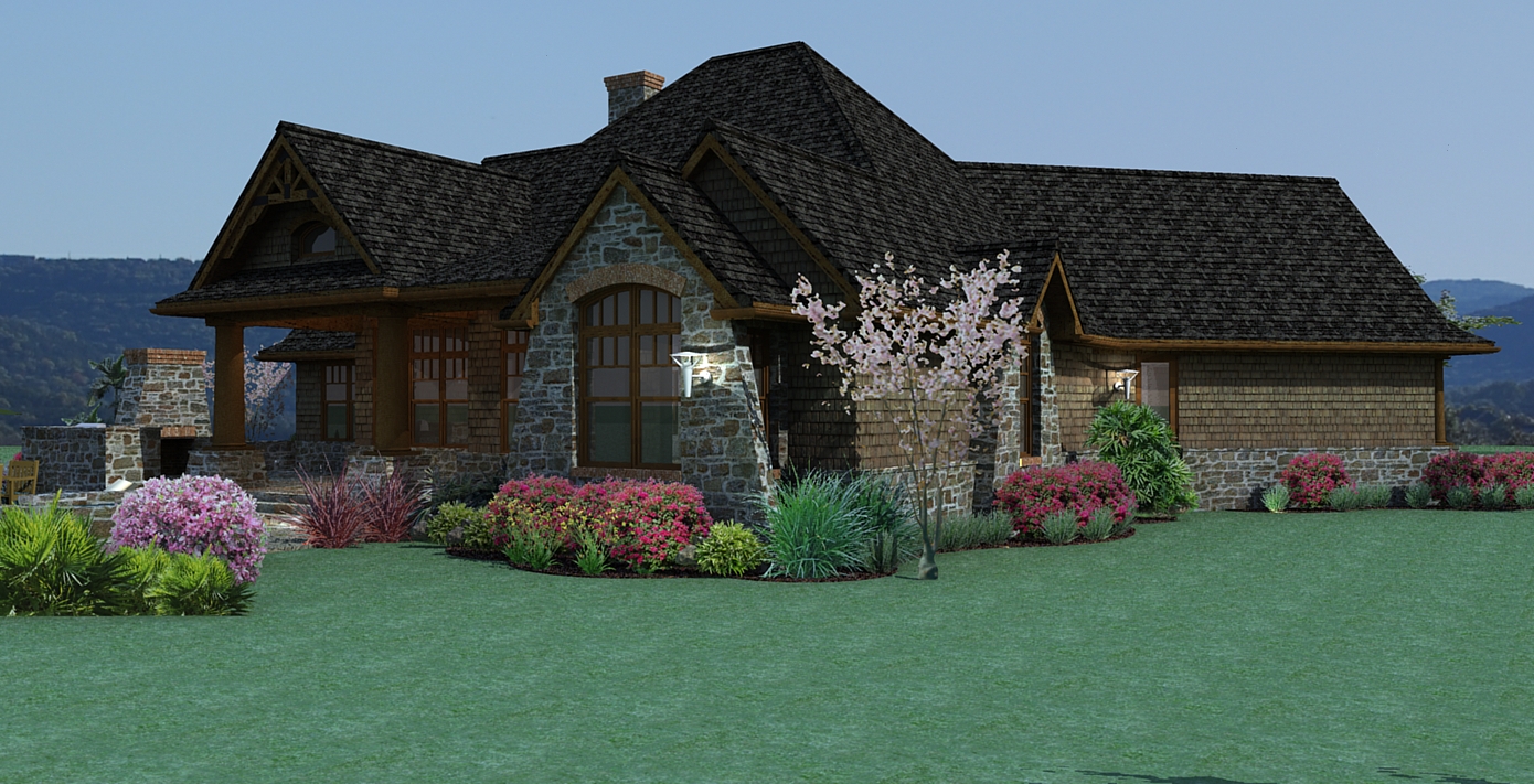 Right Side View of this 3-Bedroom, 1848 Sq Ft Plan - 117-1107