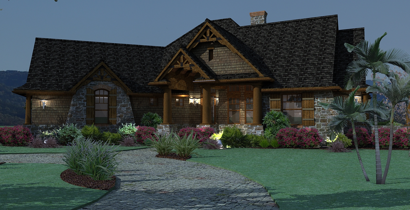 Front View of this 3-Bedroom, 1848 Sq Ft Plan - 117-1107