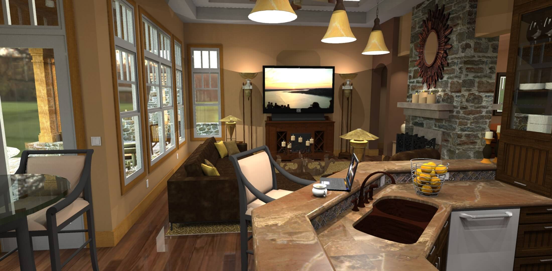 Great Room of this 3-Bedroom, 1848 Sq Ft Plan - 117-1107