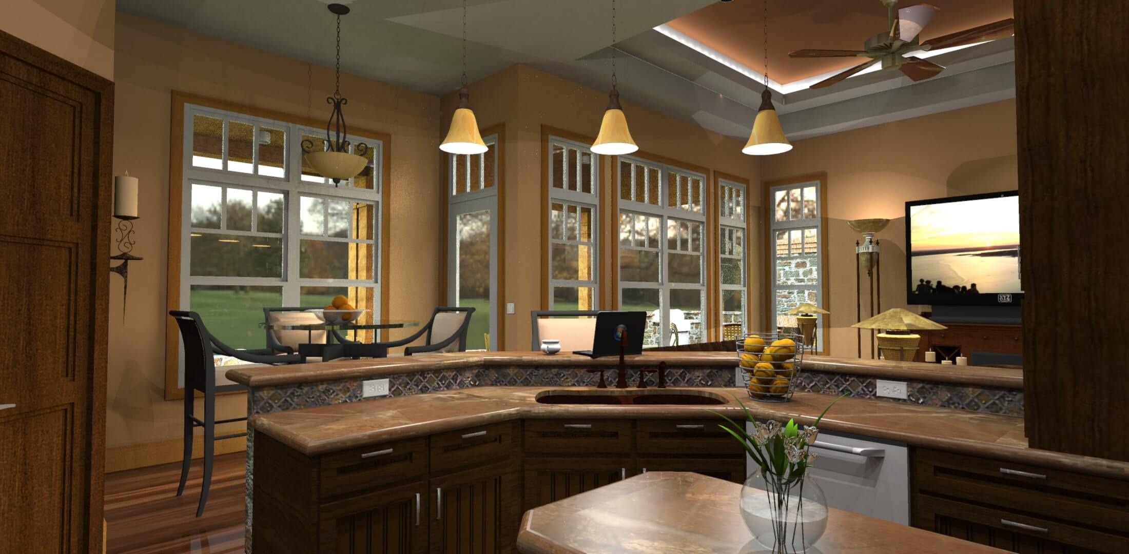 Kitchen: Breakfast Nook of this 3-Bedroom, 1848 Sq Ft Plan - 117-1107