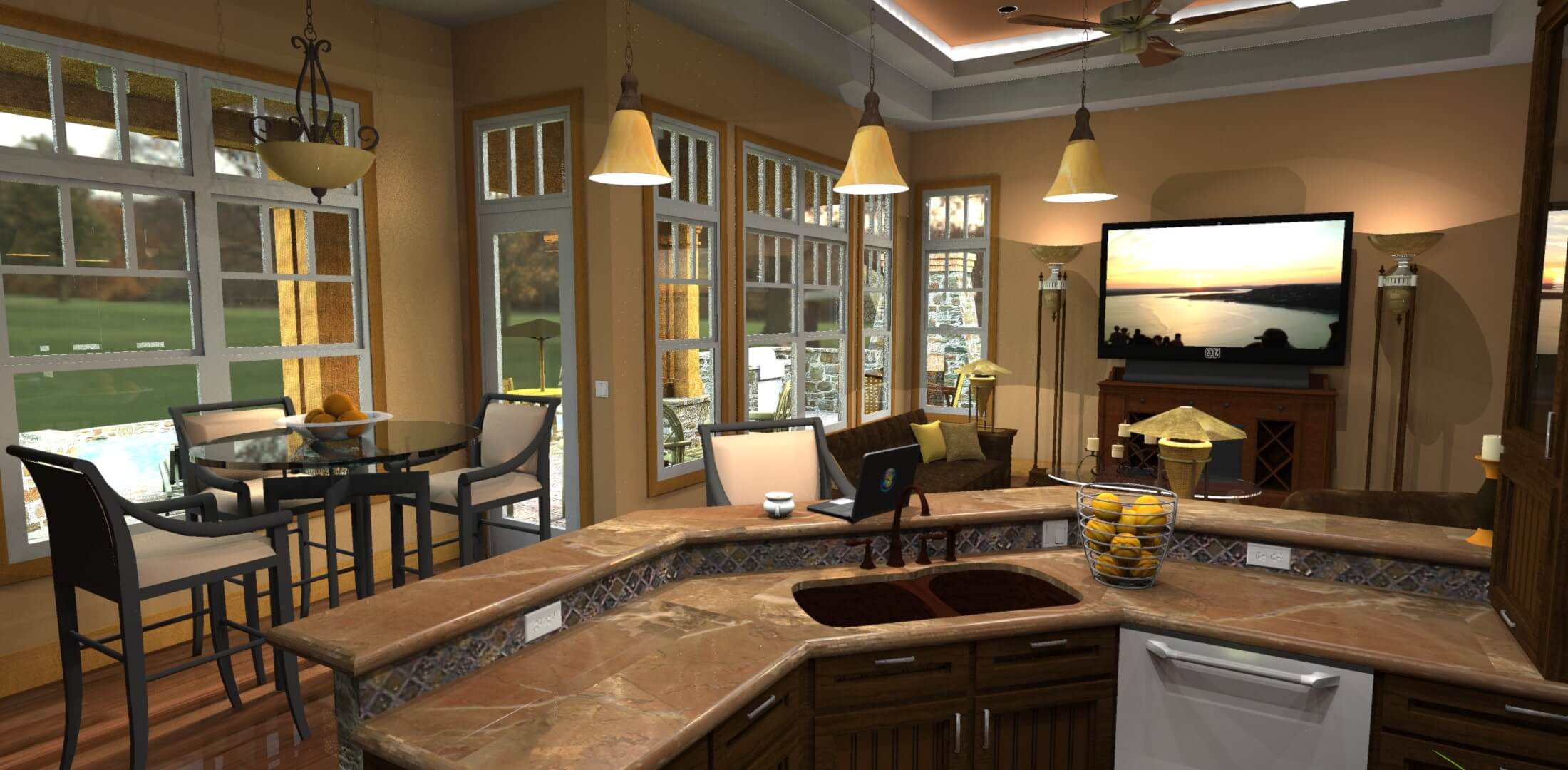 Great Room of this 3-Bedroom, 1848 Sq Ft Plan - 117-1107
