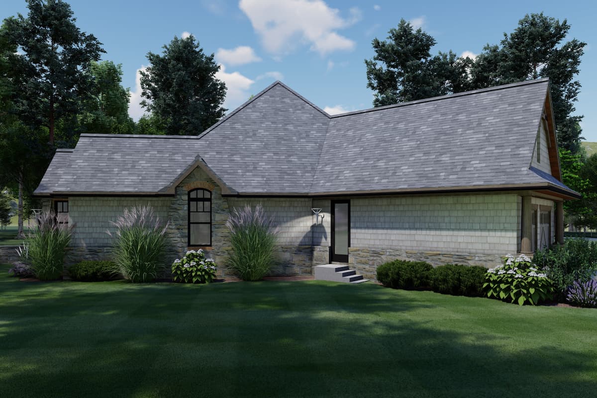 Left Side View of this 3-Bedroom, 1848 Sq Ft Plan - 117-1107