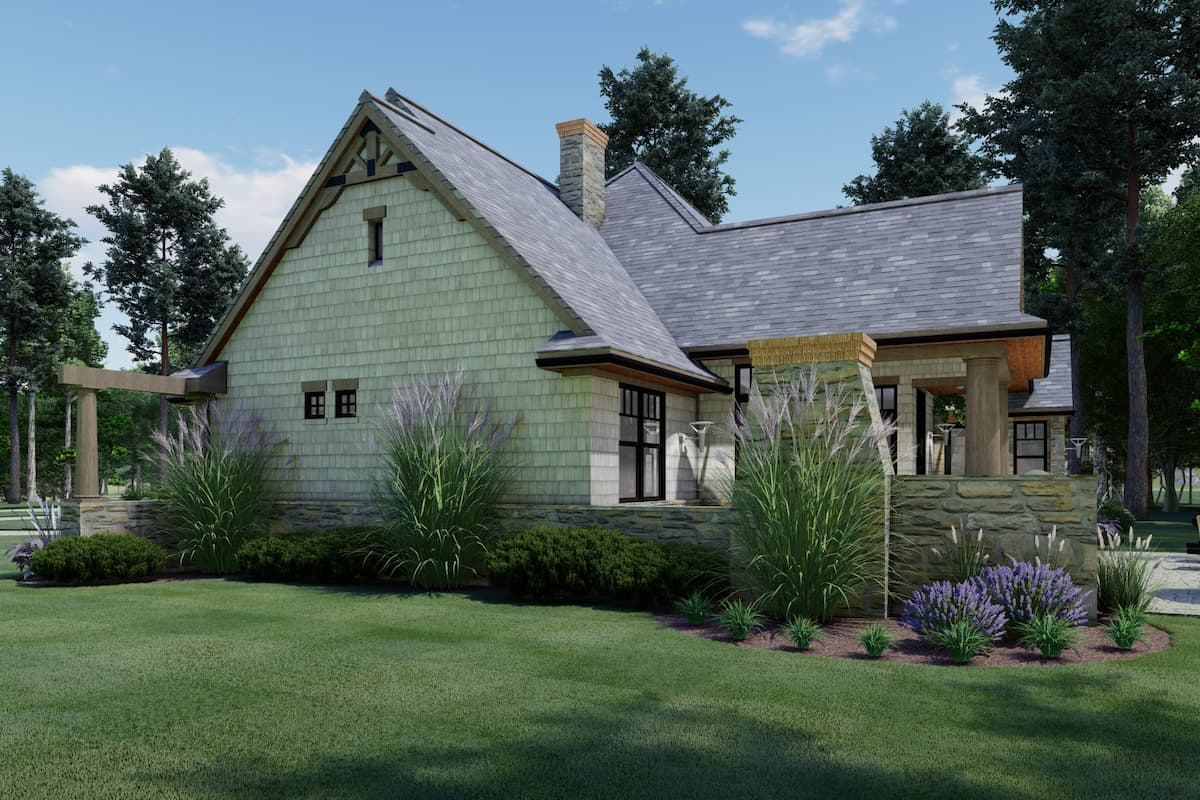 Right Side View of this 3-Bedroom, 1848 Sq Ft Plan - 117-1107