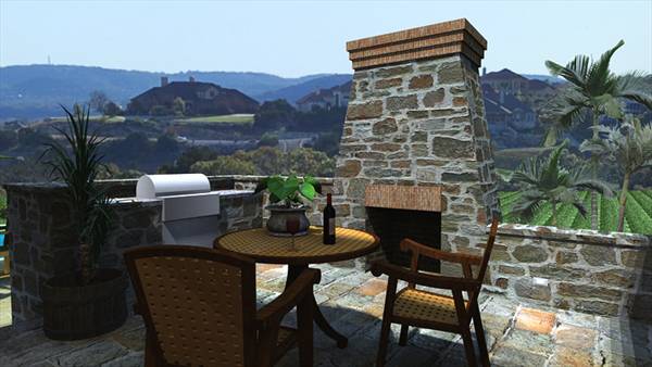 Outdoor Kitchen of this 3-Bedroom,2106 Sq Ft Plan -2106