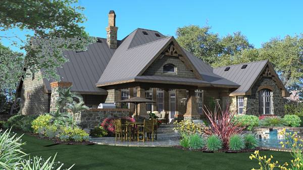 Rear View of this 3-Bedroom, 2106 Sq Ft Plan - 117-1108