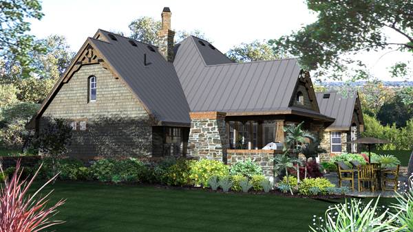 Right Side View of this 3-Bedroom, 2106 Sq Ft Plan - 117-1108