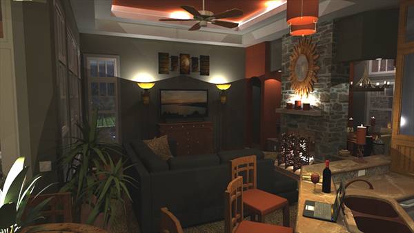 Family Room of this 3-Bedroom,2106 Sq Ft Plan -2106