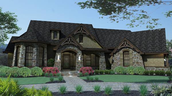 Front View of this 3-Bedroom, 2595 Sq Ft Plan - 117-1109