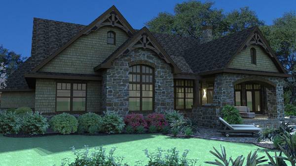 Rear View of this 3-Bedroom, 2595 Sq Ft Plan - 117-1109