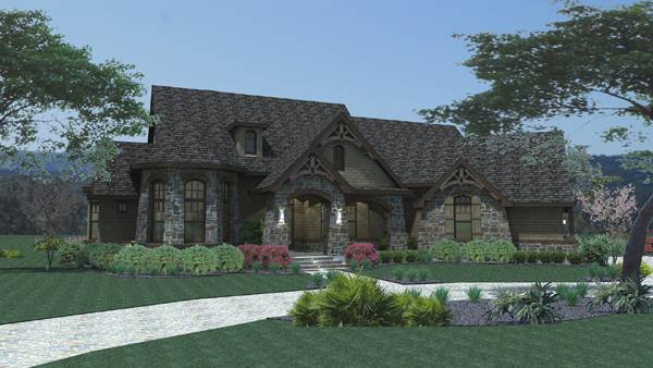 Front View of this 3-Bedroom, 2595 Sq Ft Plan - 117-1109