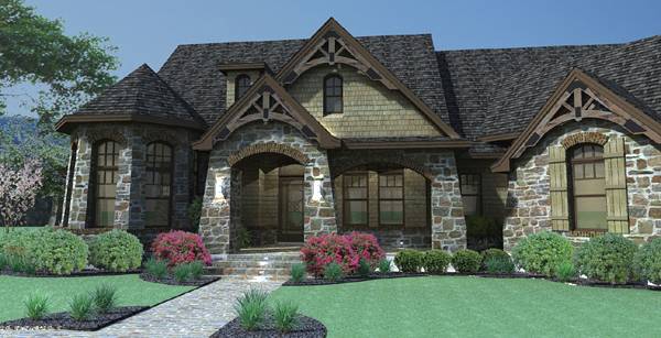 Front View of this 3-Bedroom, 2595 Sq Ft Plan - 117-1109