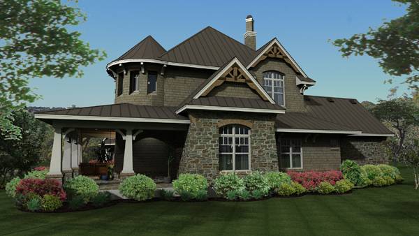 Right Side View of this 4-Bedroom, 3349 Sq Ft Plan - 117-1110