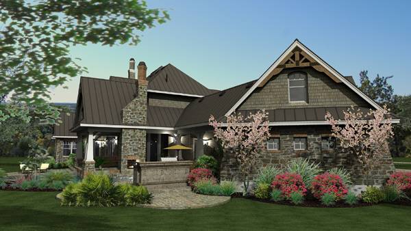 Left Side View of this 4-Bedroom, 3349 Sq Ft Plan - 117-1110