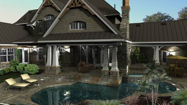 Pool of this 4-Bedroom, 3349 Sq Ft Plan - 117-1110